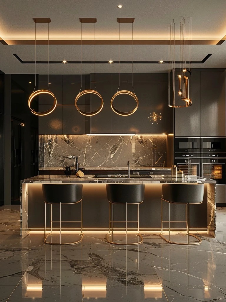 Современный дизайн кухонных шкафов