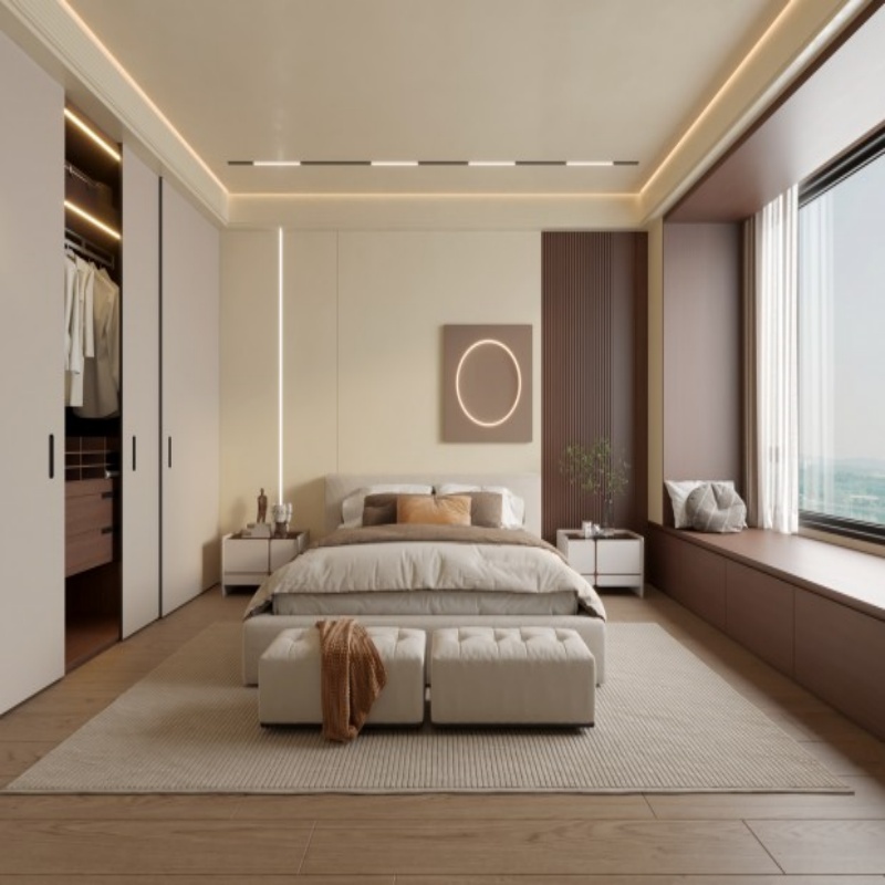 Armario blanco con puertas correderas