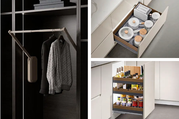 Placards de cuisine bleus