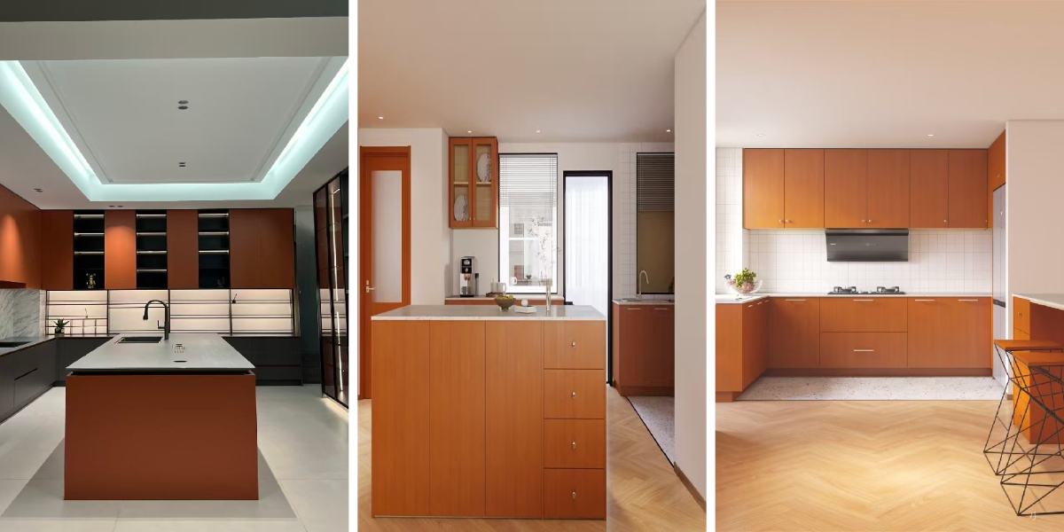 Armoires murales orange chaud Armoires murales orange chaud