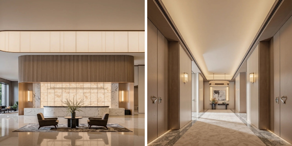 Design degli interni di grandi hotel