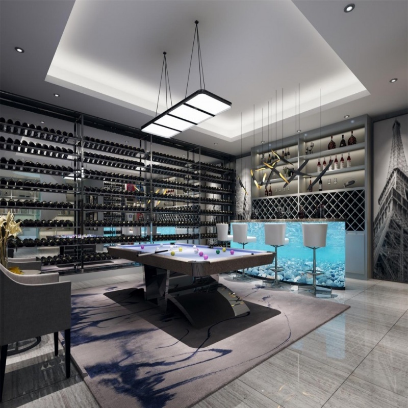 Синий винный шкаф