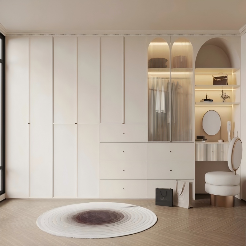 Armários de cozinha creme fosco