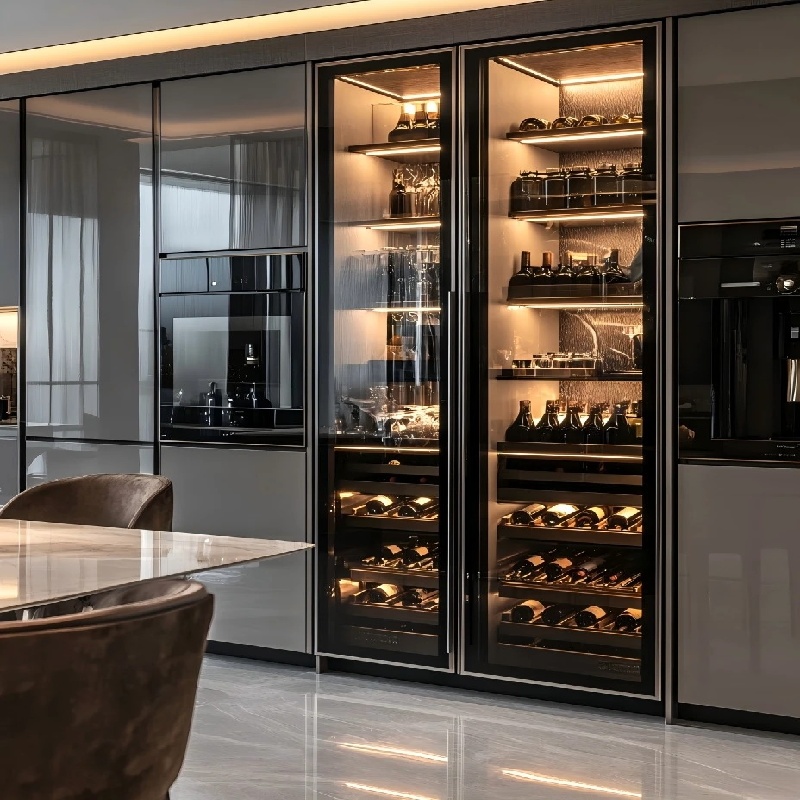 Exibir armários de vinho