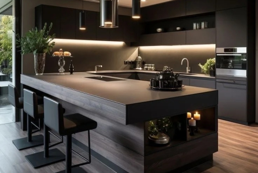 Armoires de cuisine ouvertes