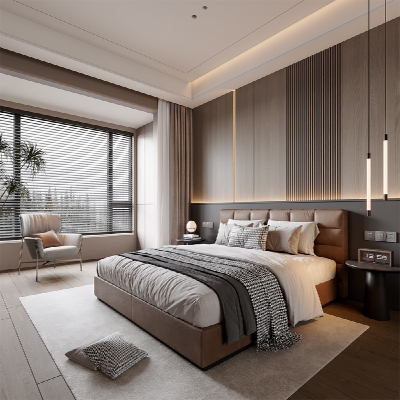 Interno accogliente della camera da letto