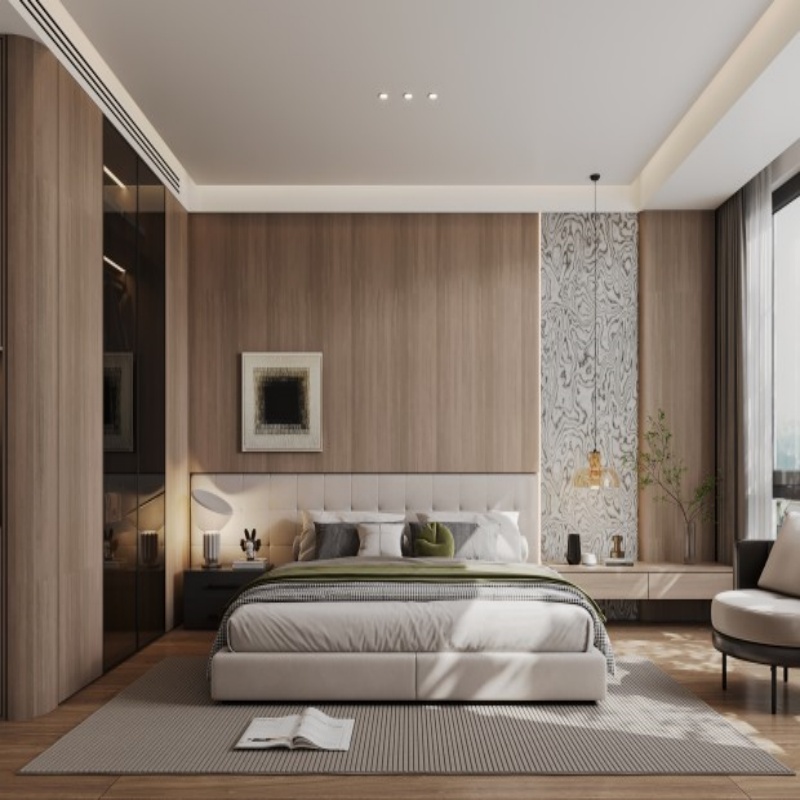 Armoire en bois pâle