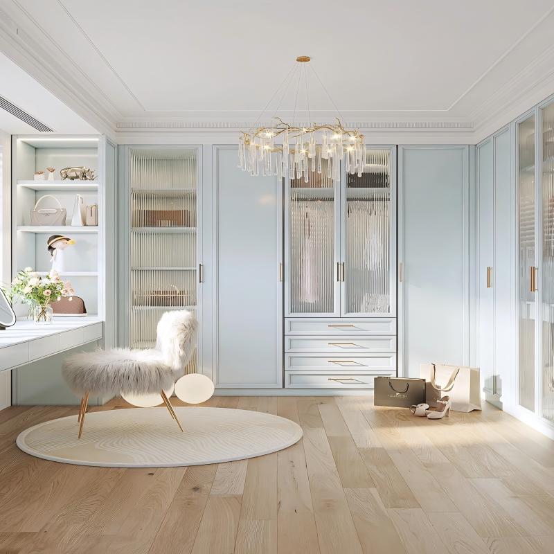 Sleek Blue Bedroom Wardrobe