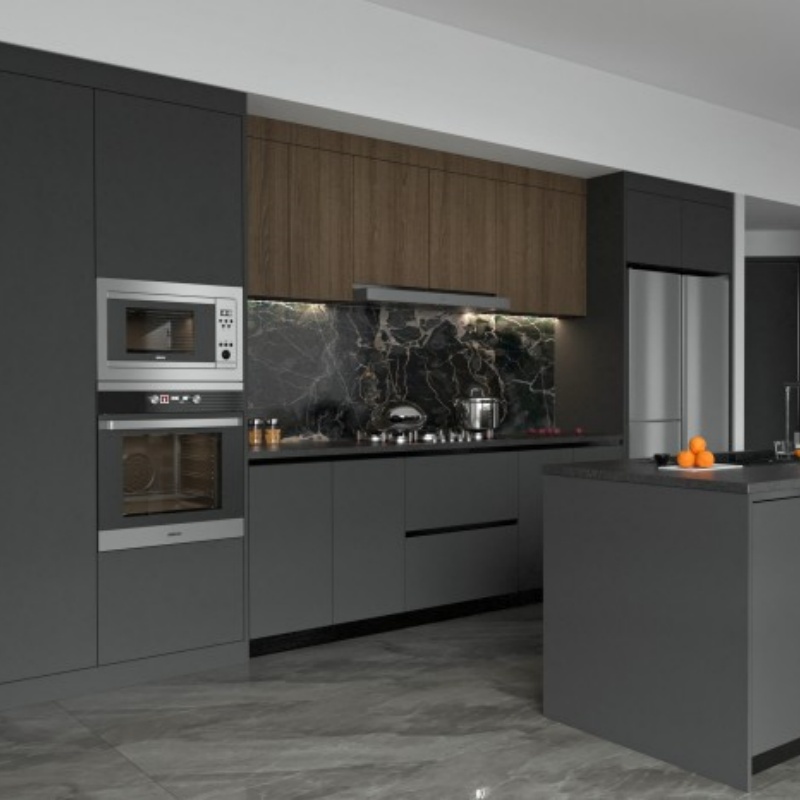 Portas de cozinha pretas