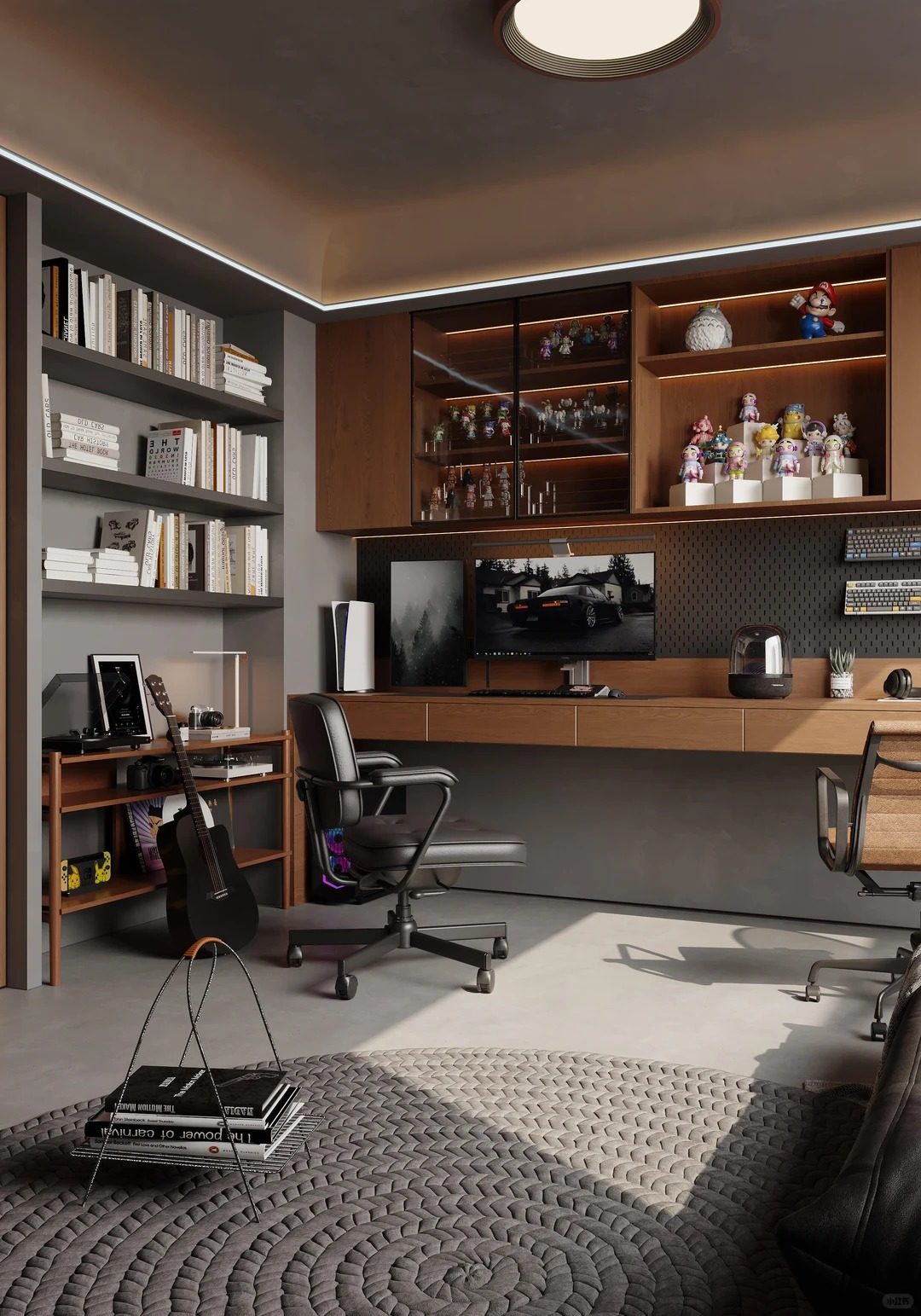 Custom Integrated Office Cabinetry Solutions for Professional Study Room