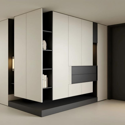 Platzsparender integrierter Schuhschrank