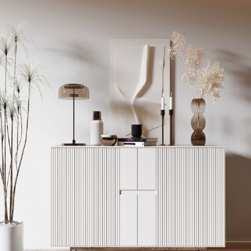 Credenza portaoggetti bianca Credenza portaoggetti bianca