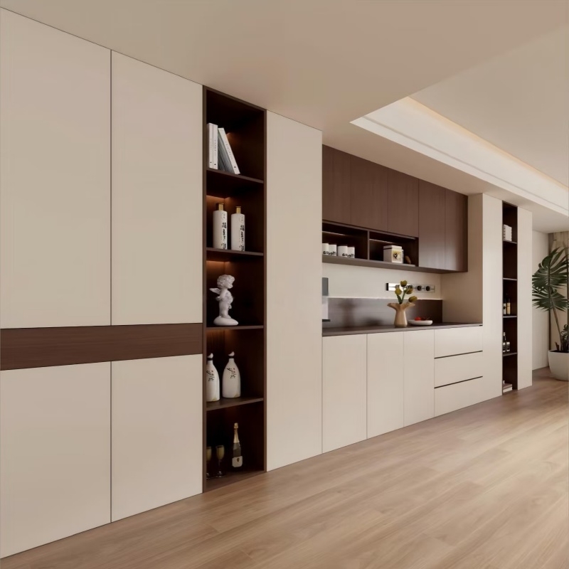 भंडारण के साथ भोजन कक्ष साइडबोर्ड