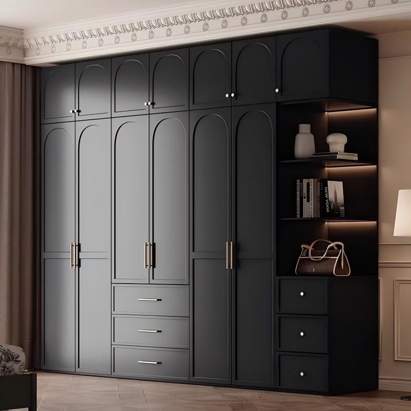 Шкаф с зеркалом черный