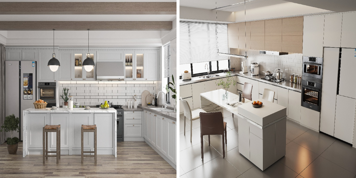 Lemari Dapur Shaker Putih