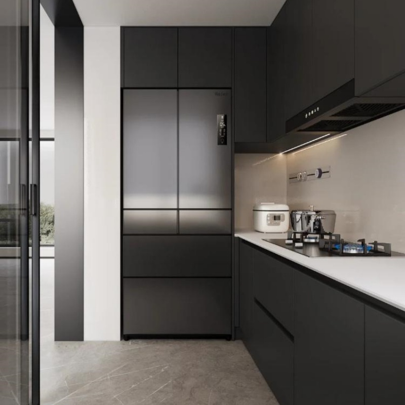 Puertas de cocina en negro mate