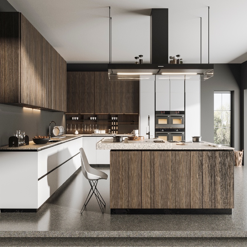 किचन कैबिनेट लकड़ी का डिज़ाइन