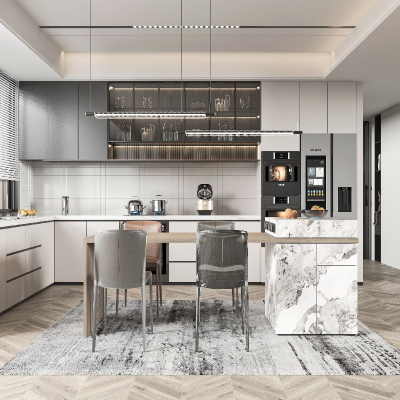   Modern Open Concept Kitchen Cabinets