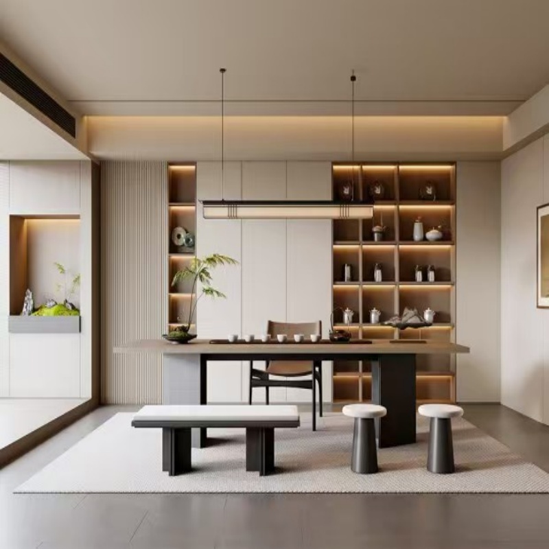 Кремовый книжный шкаф