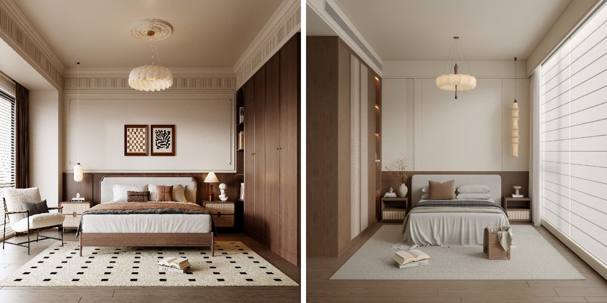 Wabi-Sabi Schlafzimmerdesign