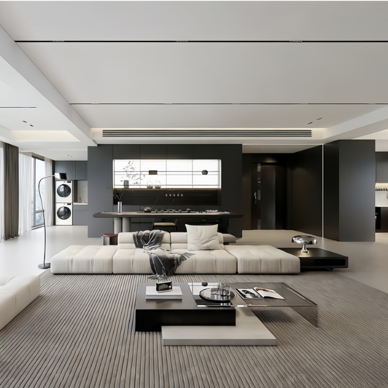 Design de sala de estar de alto padrão