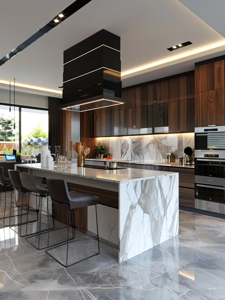 Кухонные шкафы в стиле середины XX века