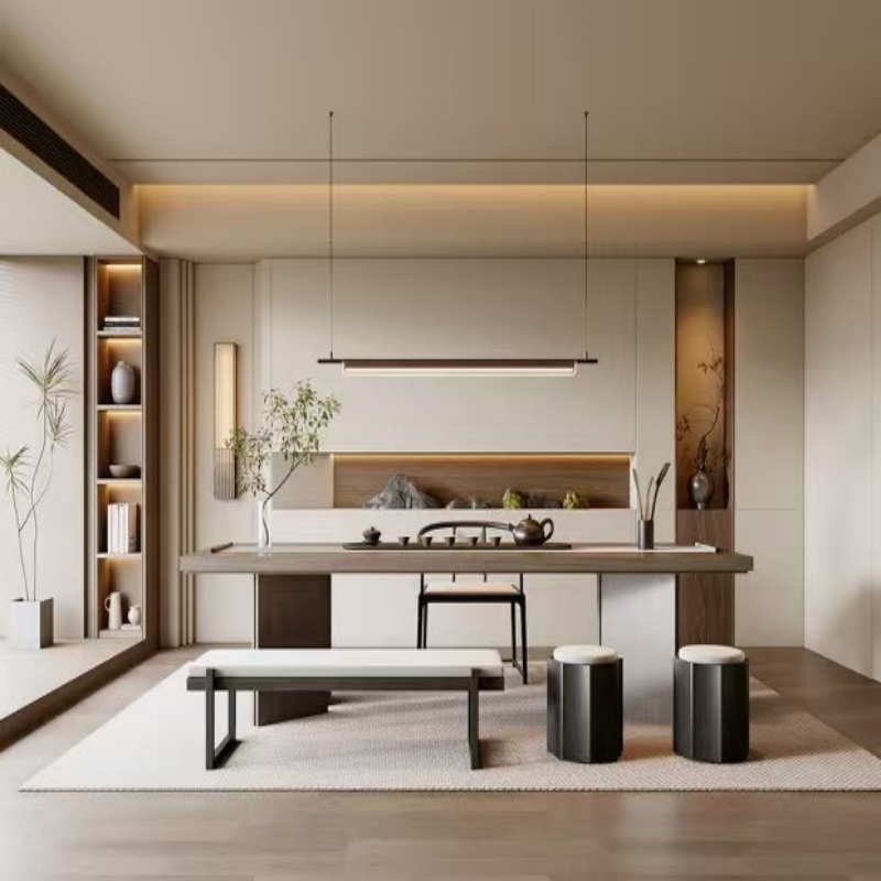 Полка для хранения чайных принадлежностей в натуральном стиле