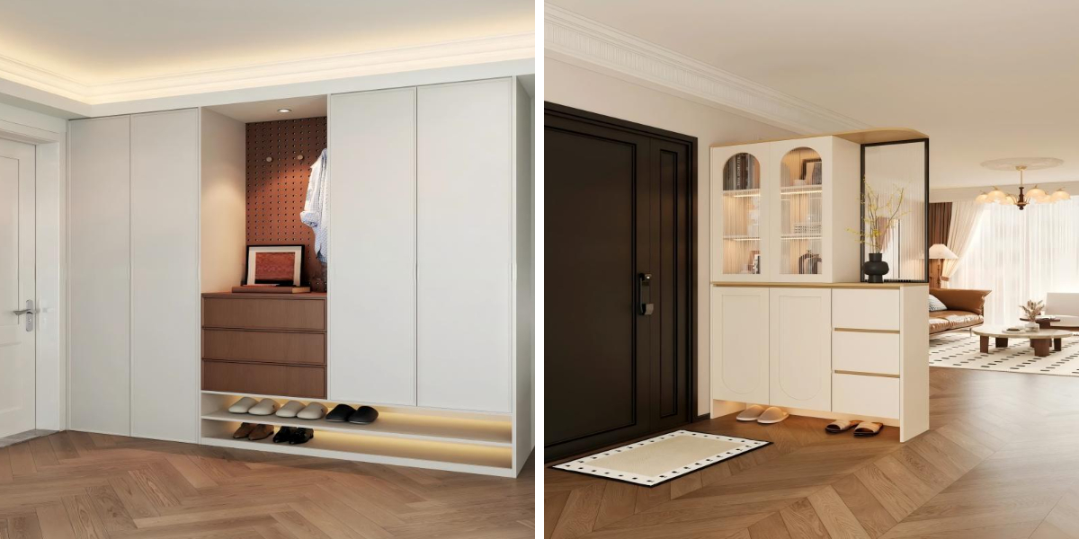 شماعة معطف متعددة الوظائف مزودة بمقعد