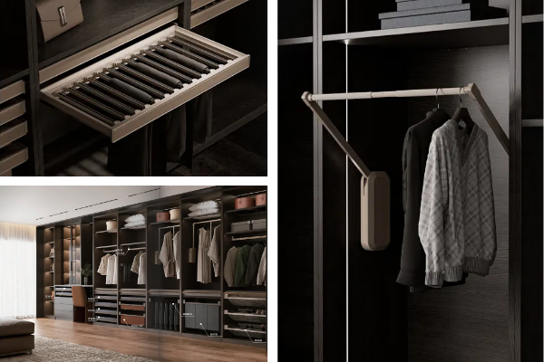 Белый деревянный шкаф-гардероб