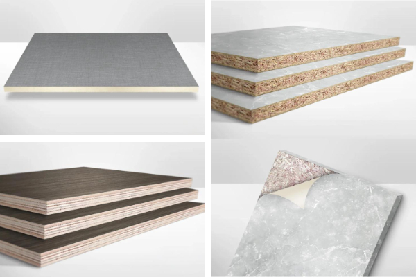 Placards de cuisine bleus