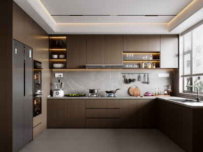 armadi da cucina in legno minimalisti