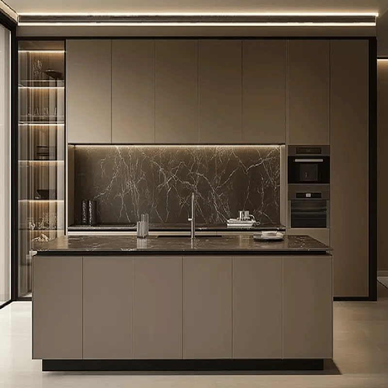 जली हुई नारंगी रसोई