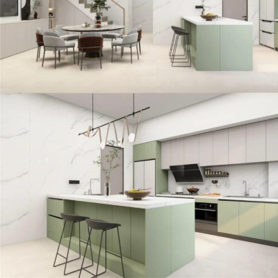 Green Kitchen Cabinets