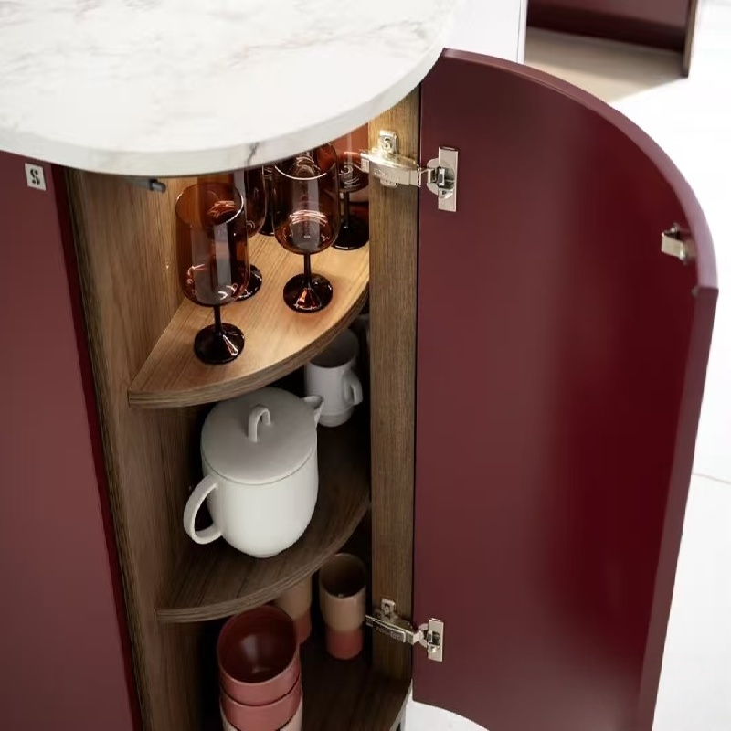 Armoires de cuisine rouges modernes