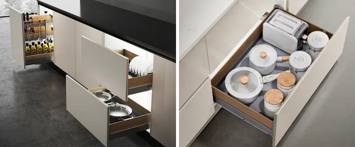 Orange Kitchen Units