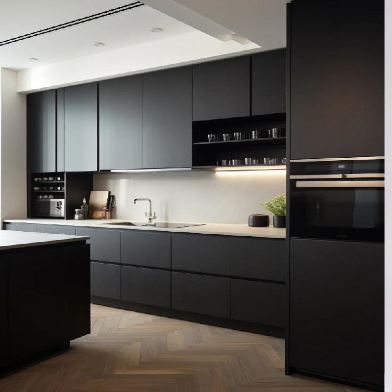 Black RTA Kitchen Cabinets