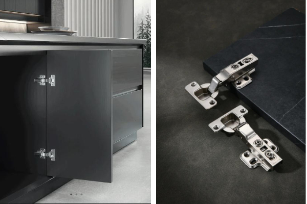 बेज रसोई कैबिनेट