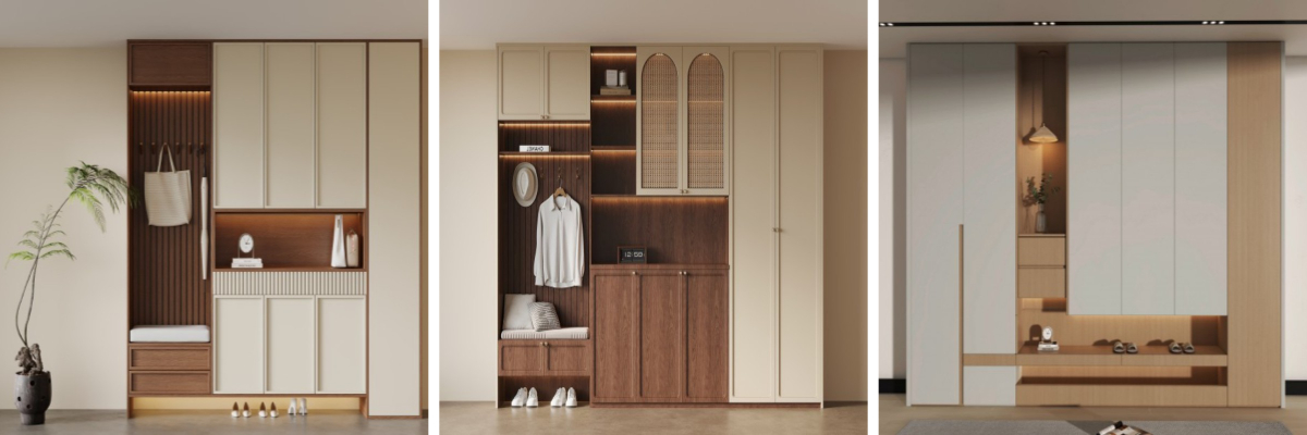 Armário de sapatos branco