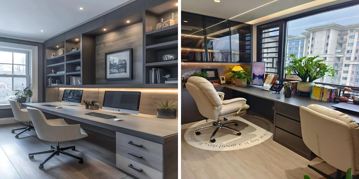 Scrivania con doppio monitor