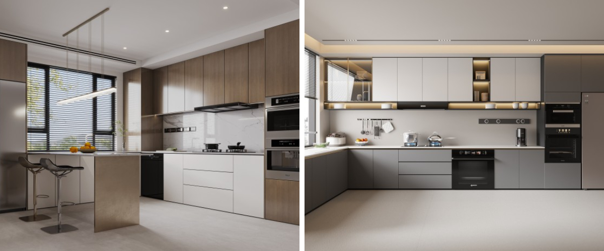 Ideias modernas para armários de cozinha