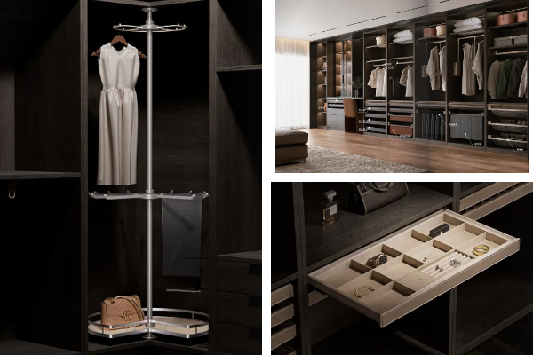 Белый и зеркальный шкаф