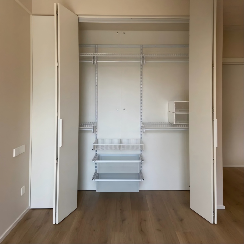 Armario plegable resistente con riel deslizante suave, fácil de abrir y cerrar.