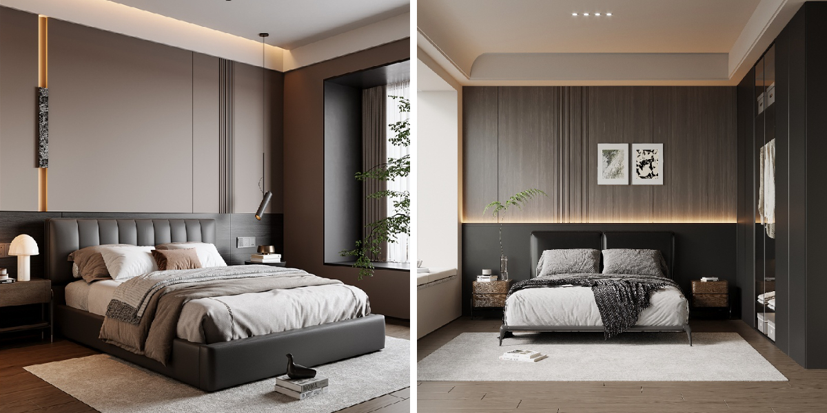 Interno accogliente della camera da letto