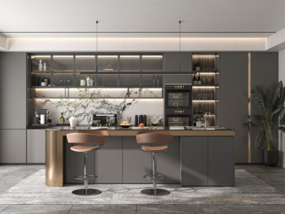 Gabinetes de cocina blancos de estilo rústico