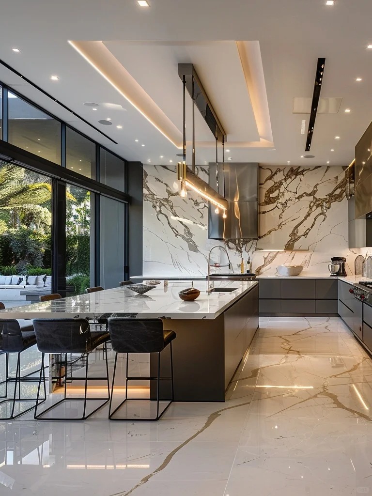 Современные кухни с белыми шкафами