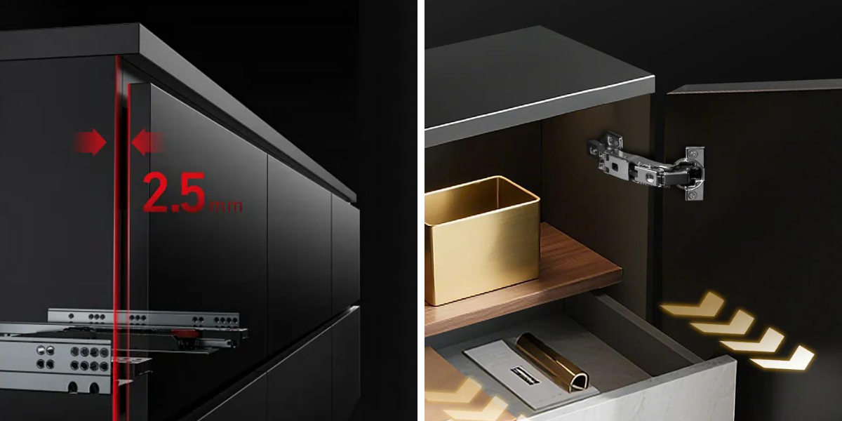 वाइन रैक के साथ साइडबोर्ड