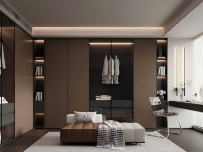 Design minimalista moderno della camera da letto
