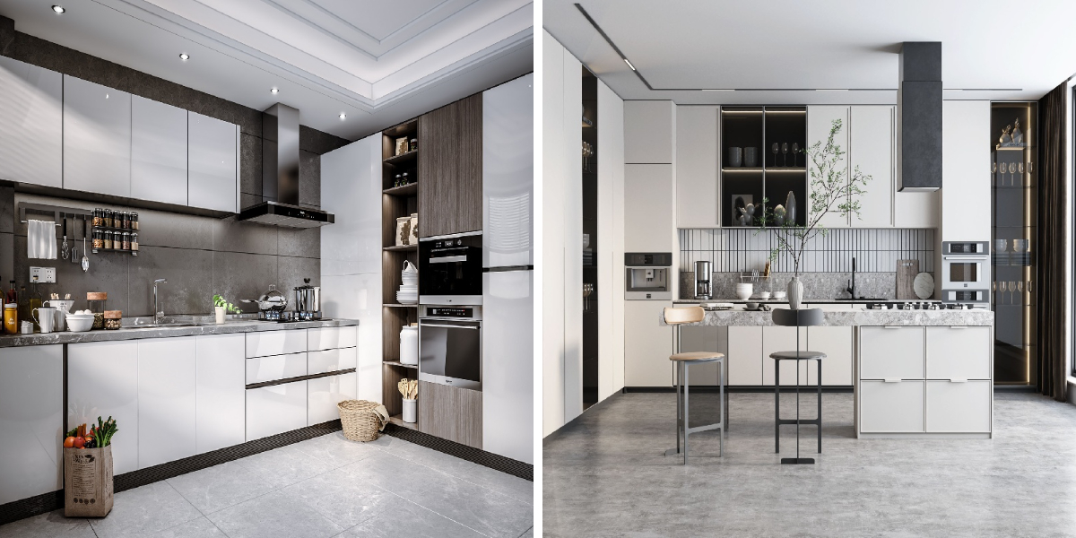 Mobili da cucina bianco opaco