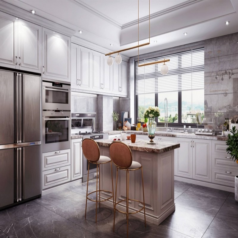 Weißer Küchenschrank