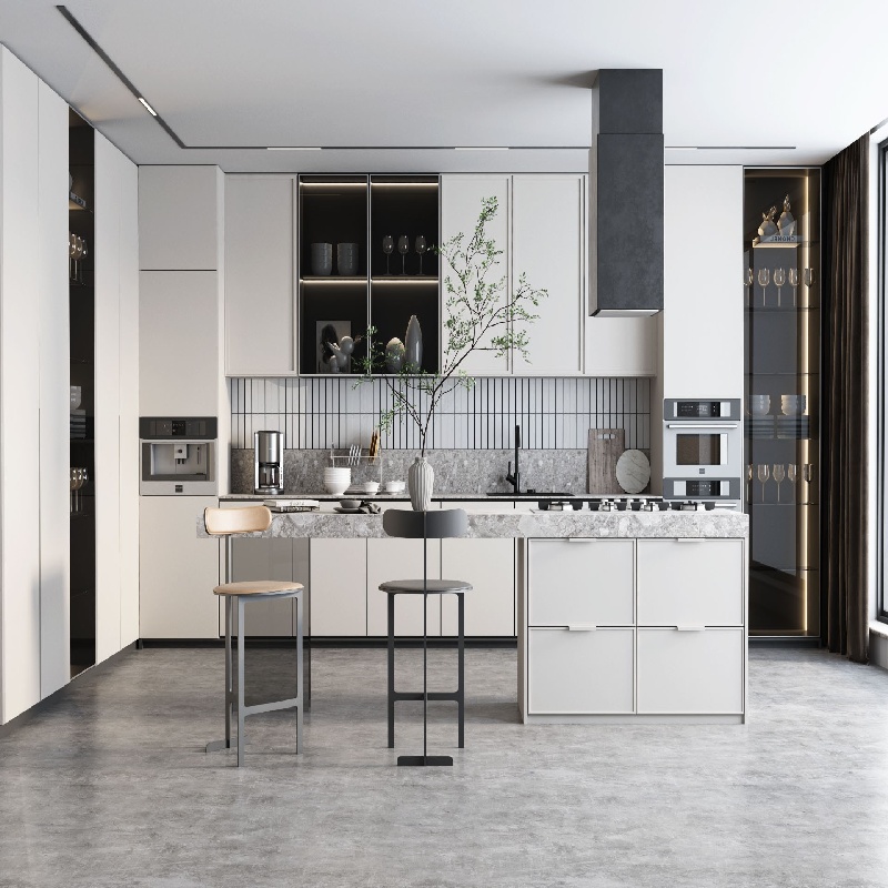 Mobili da cucina bianco opaco